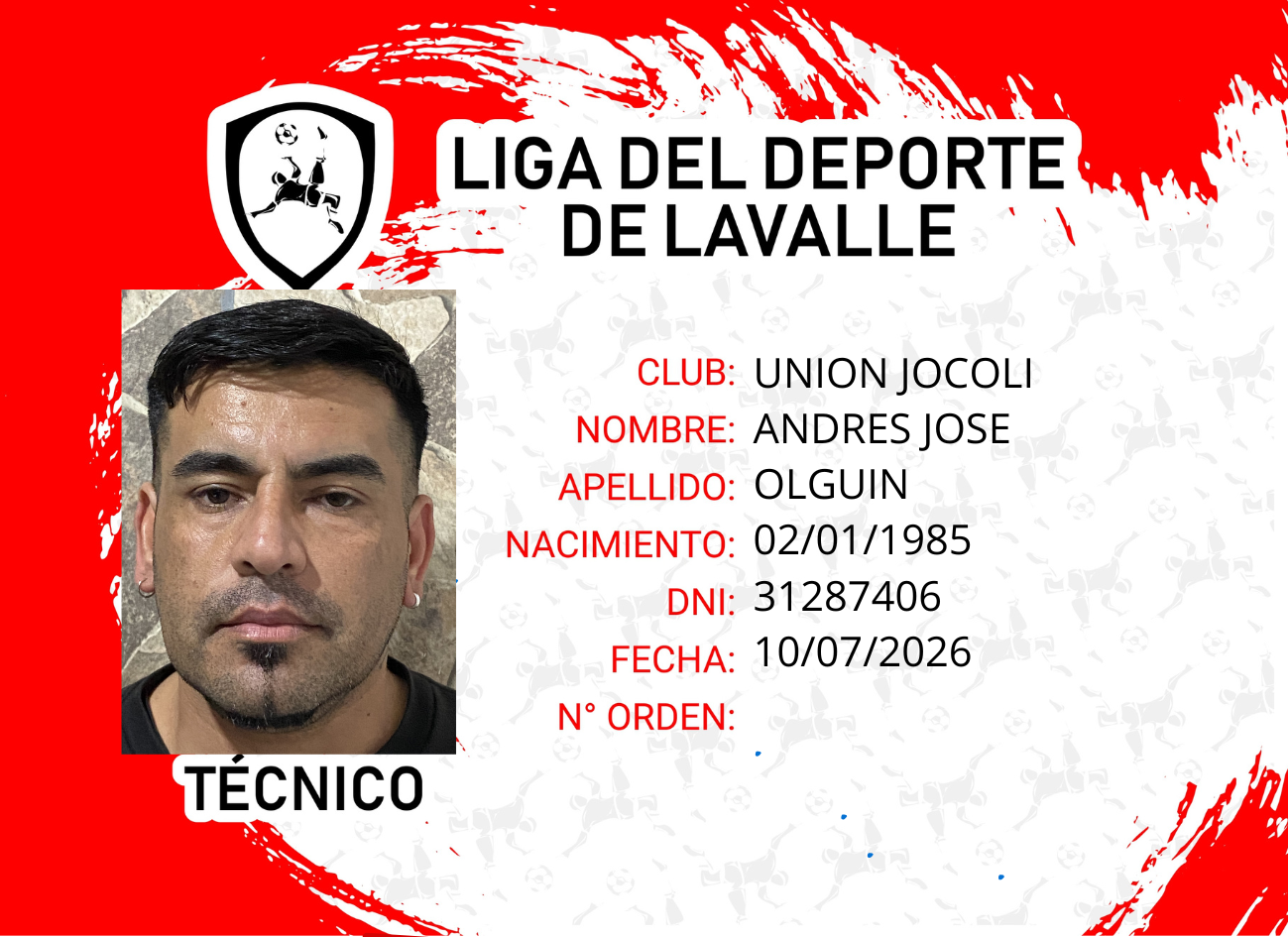 Foto carnet OLGUIN, ANDRES JOSE