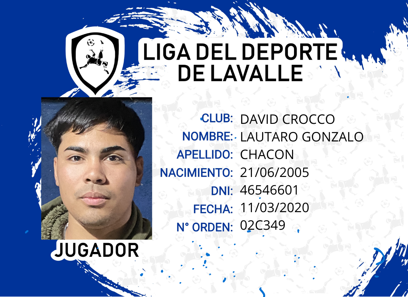 Foto carnet CHACON LAUTARO GONZALO