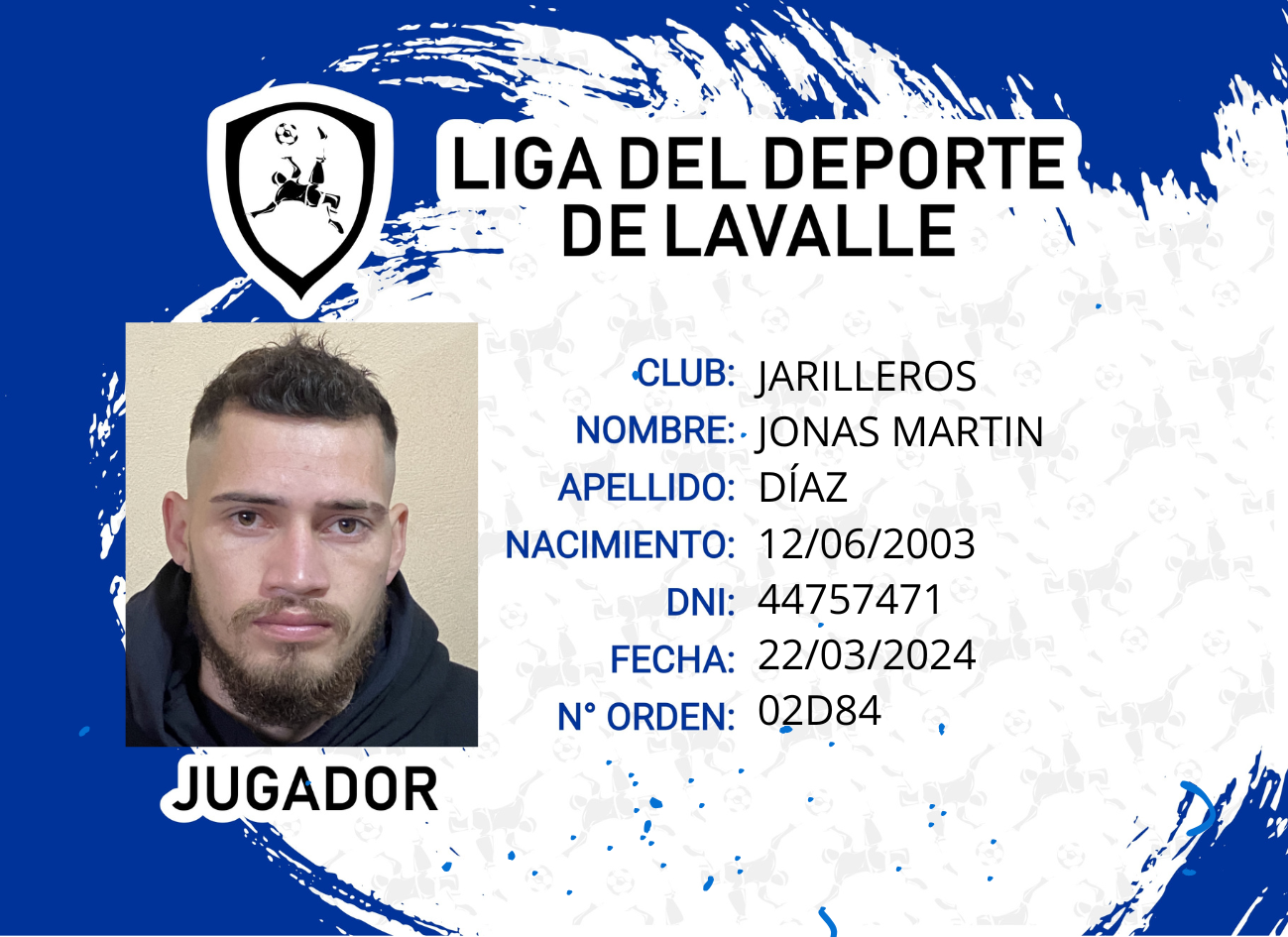 Foto carnet DIAZ, JONAS MARTIN