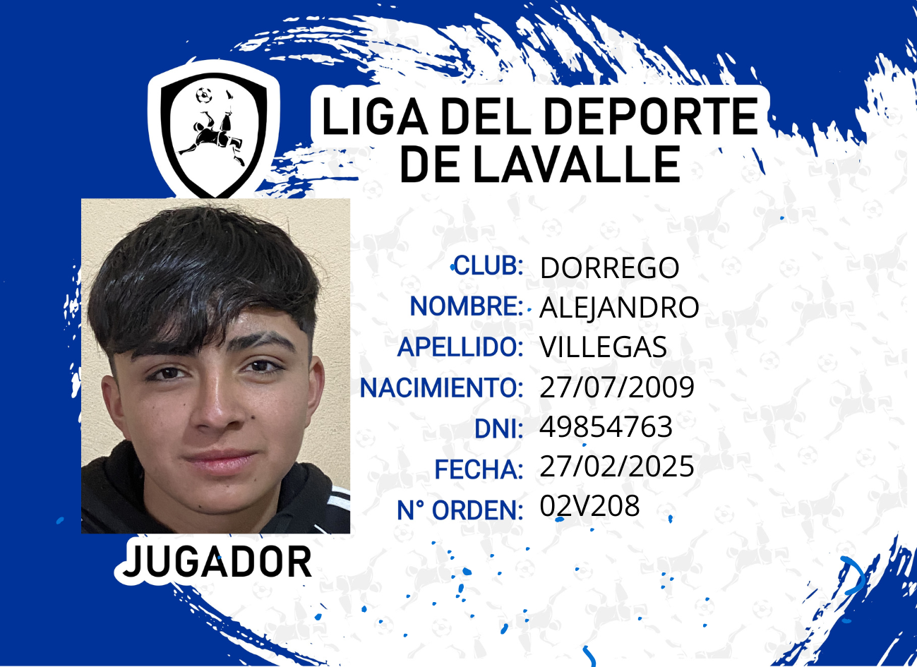 Foto carnet VILLEGAS, ALEJANDRO