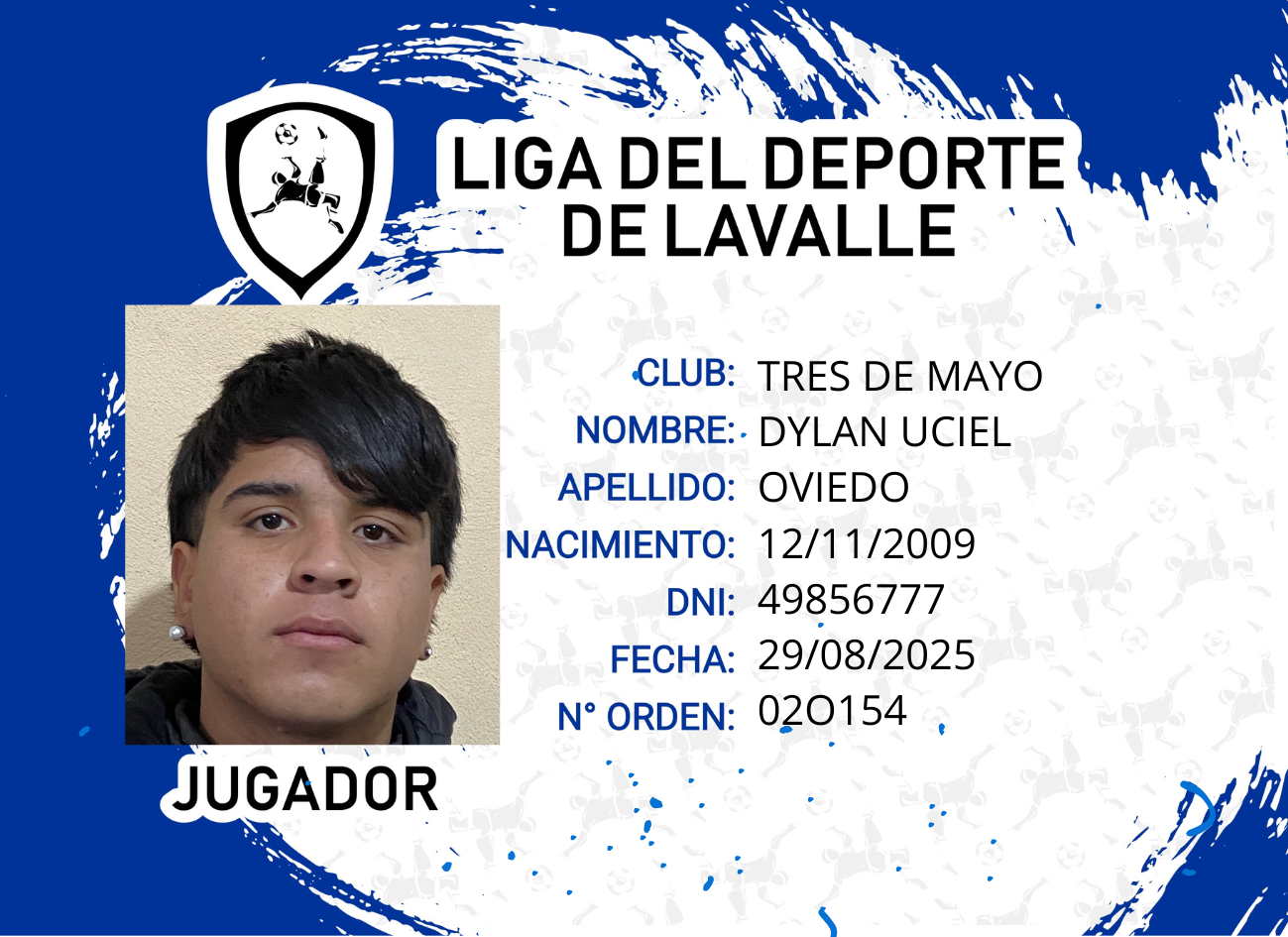 Foto carnet OVIEDO, DYLAN UCIEL