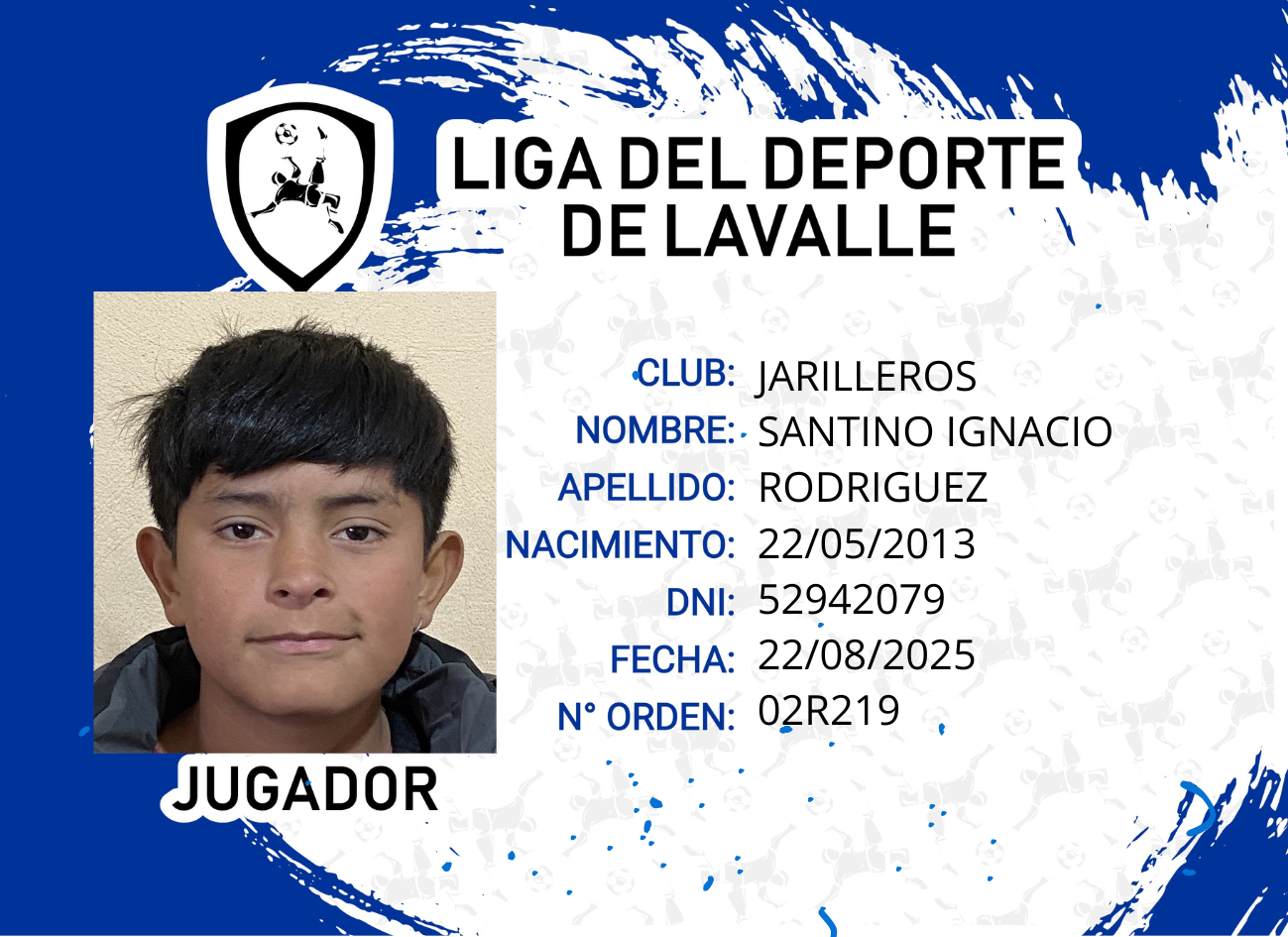 Foto carnet RODRIGUEZ, SANTINO IGNACIO