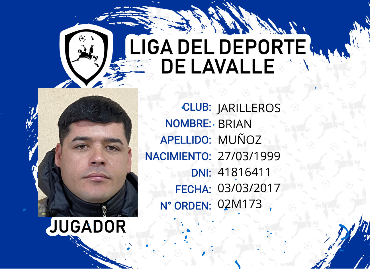 Foto carnet MUÑOZ, BRIAN