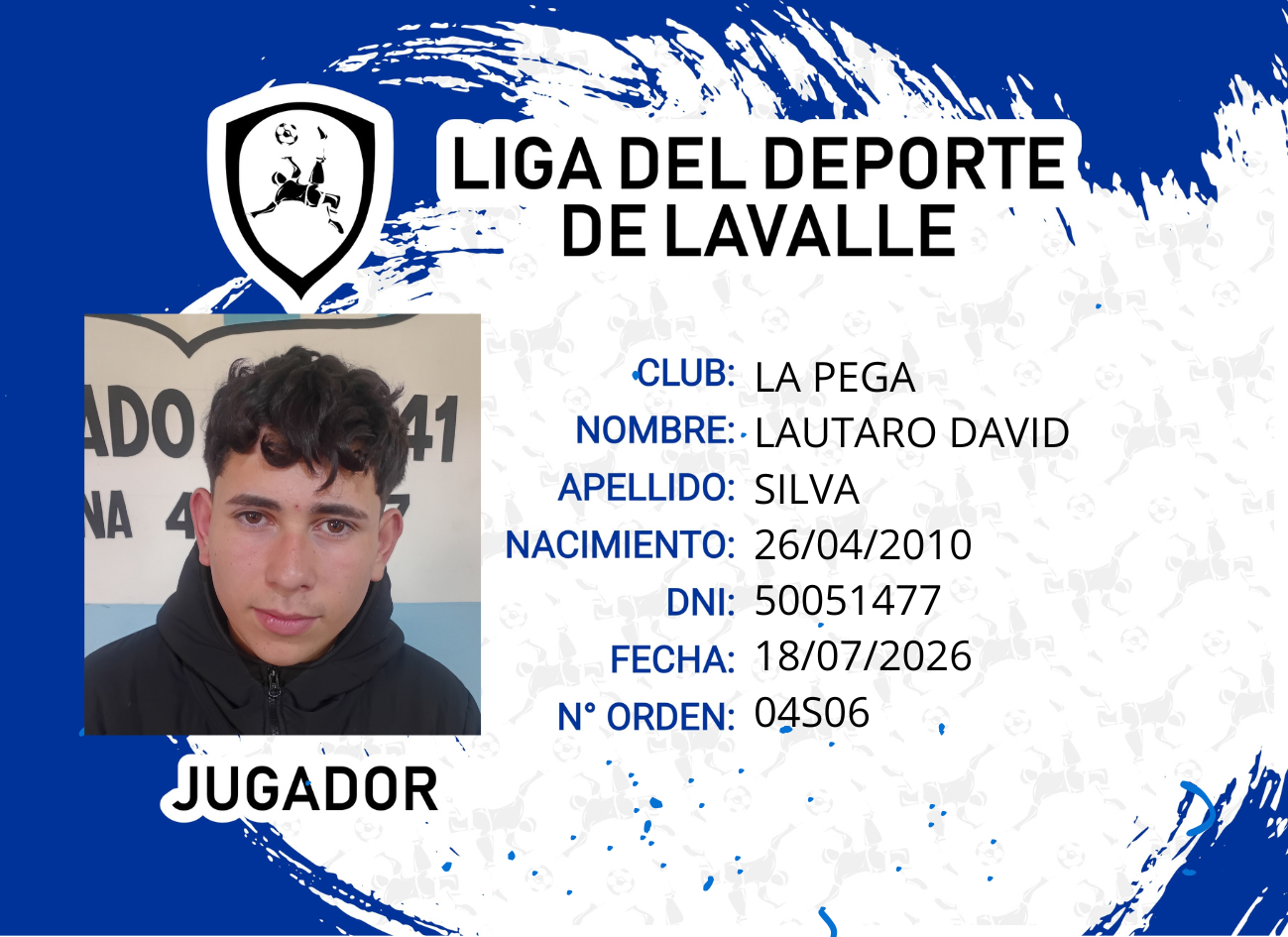 Foto carnet SILVA LAUTARO DAVID 