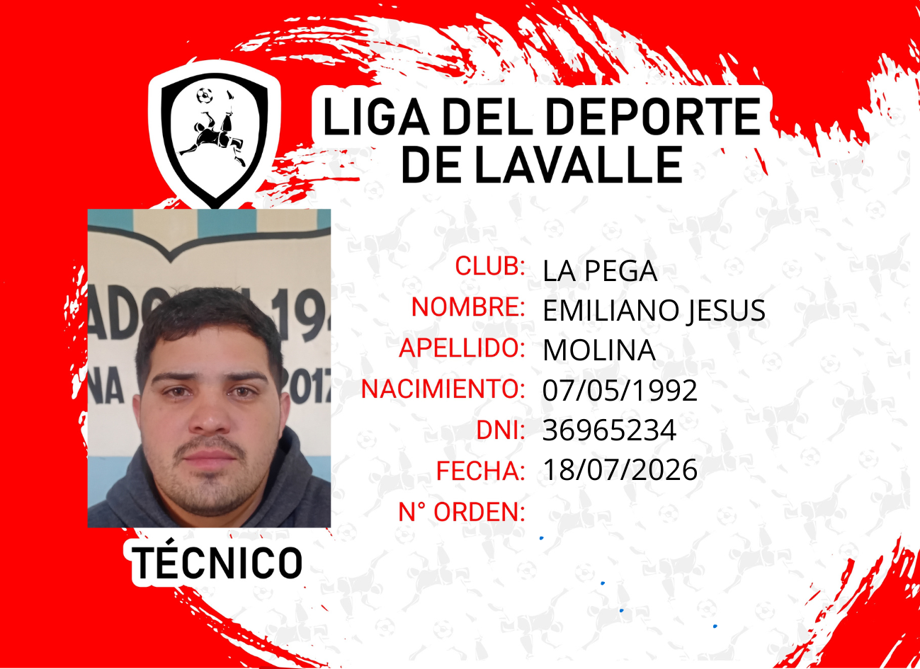 Foto carnet MOLINA EMILIANO JESUS