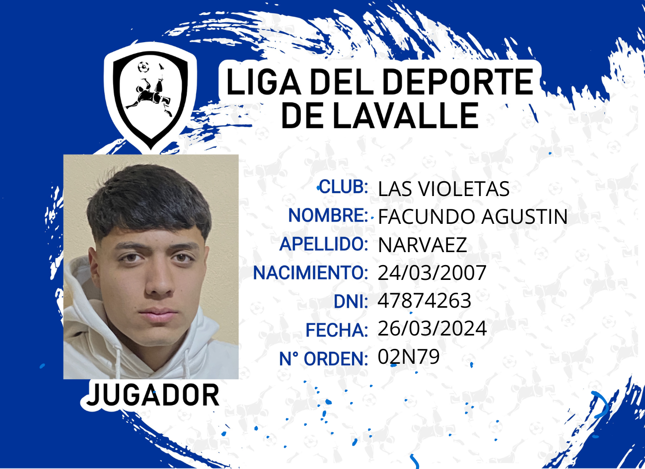 Foto carnet Narváez Facundo