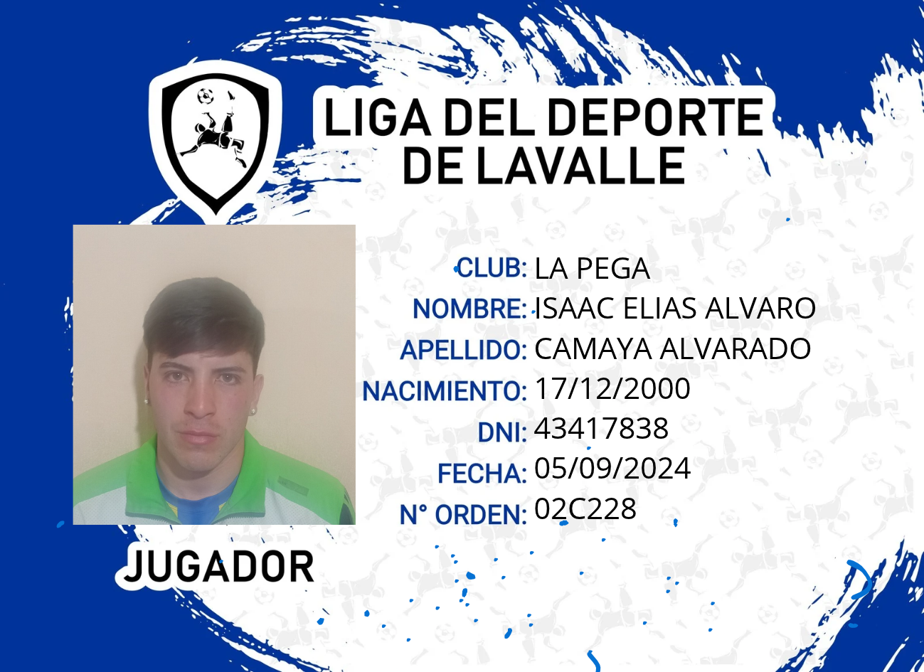 Foto carnet Camaya Isaac