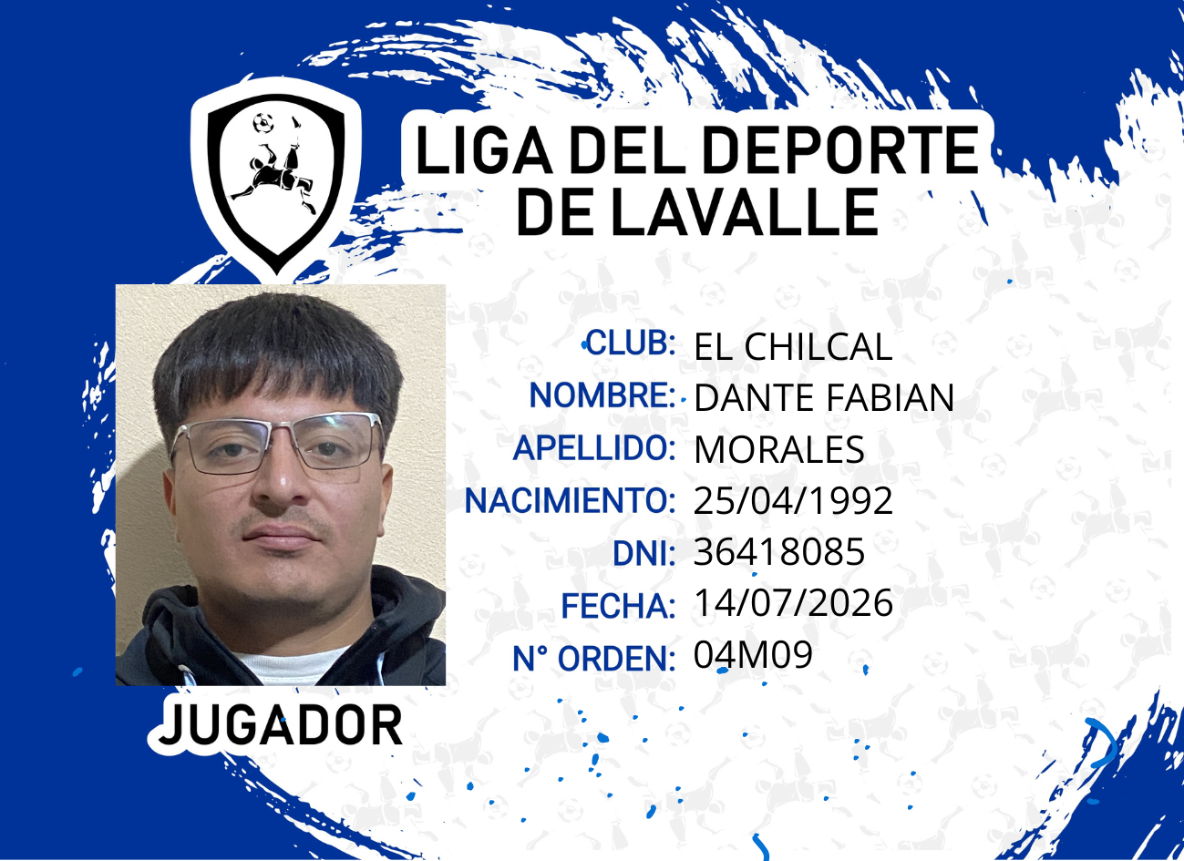 Foto carnet MORALES, DANTE FABIAN