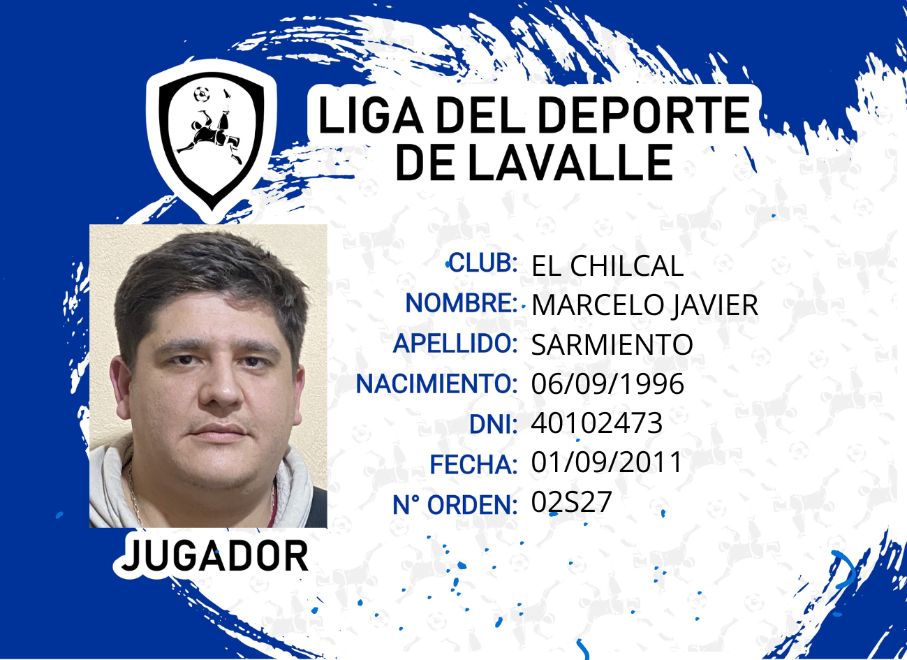 Foto carnet SARMIENTO, MARCELO JAVIER