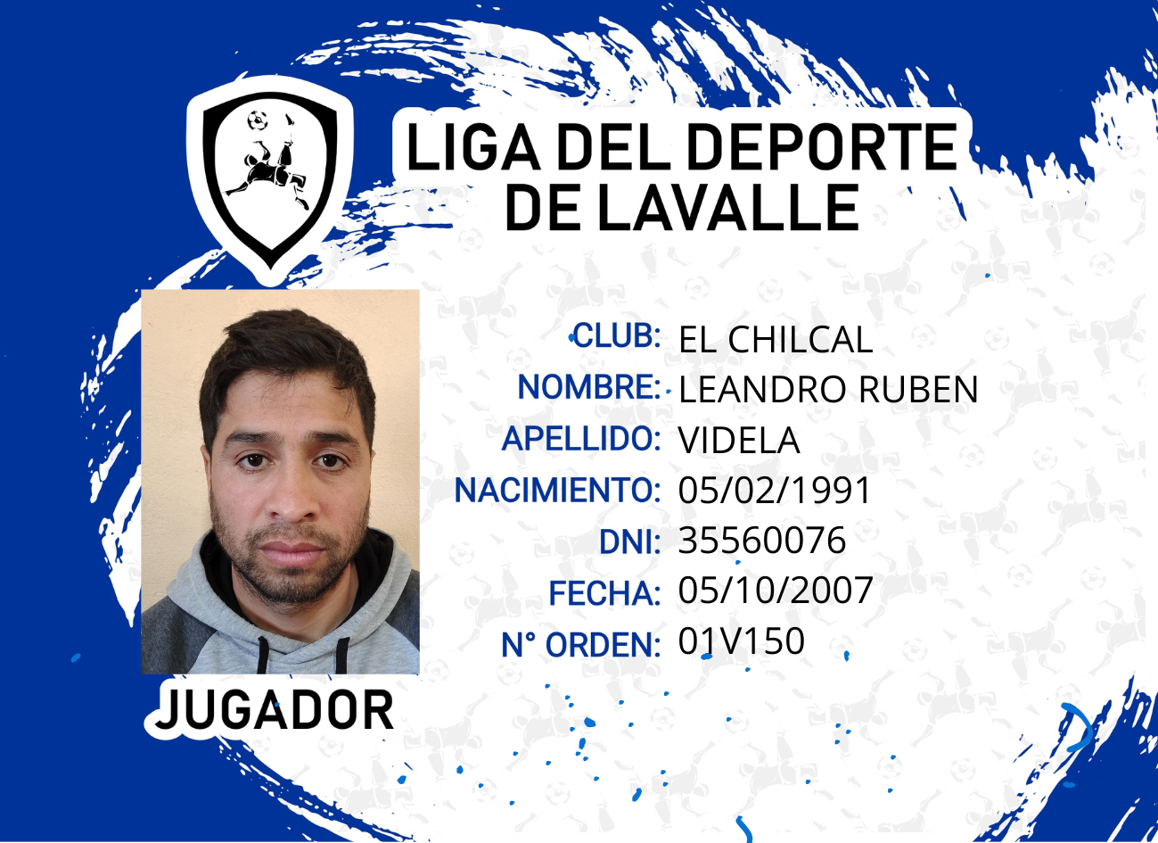 Foto carnet VIDELA LEANDRO RUBEN