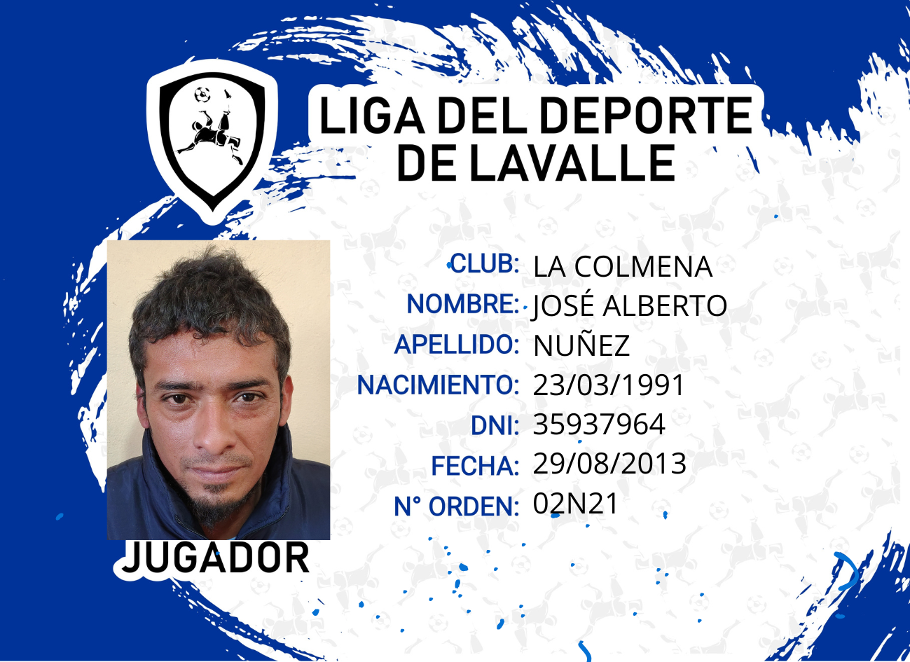 Foto carnet NUÑEZ JOSE ALBERTO