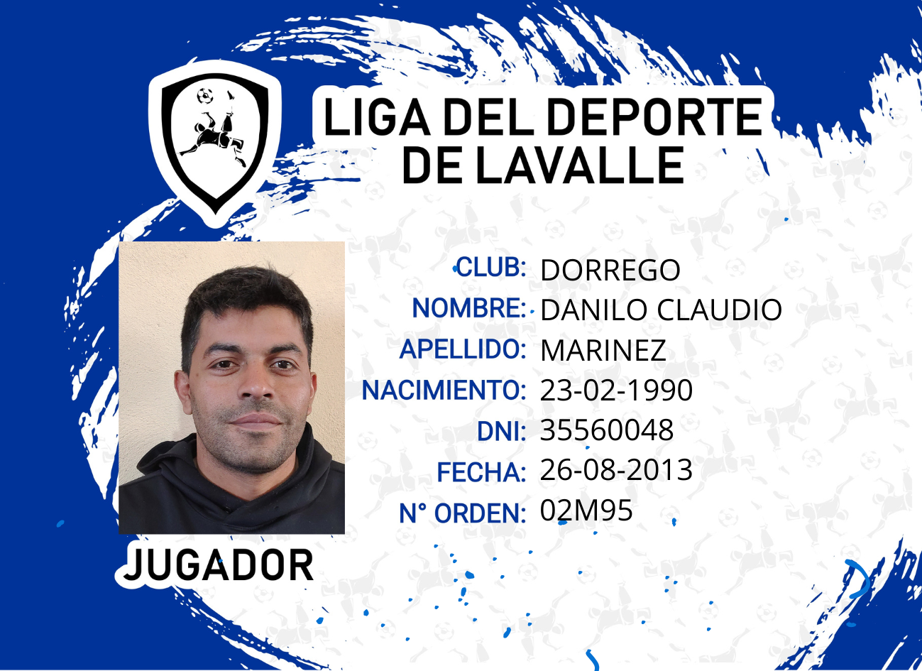 Foto carnet MARTINEZ DANILO CLAUIDIO