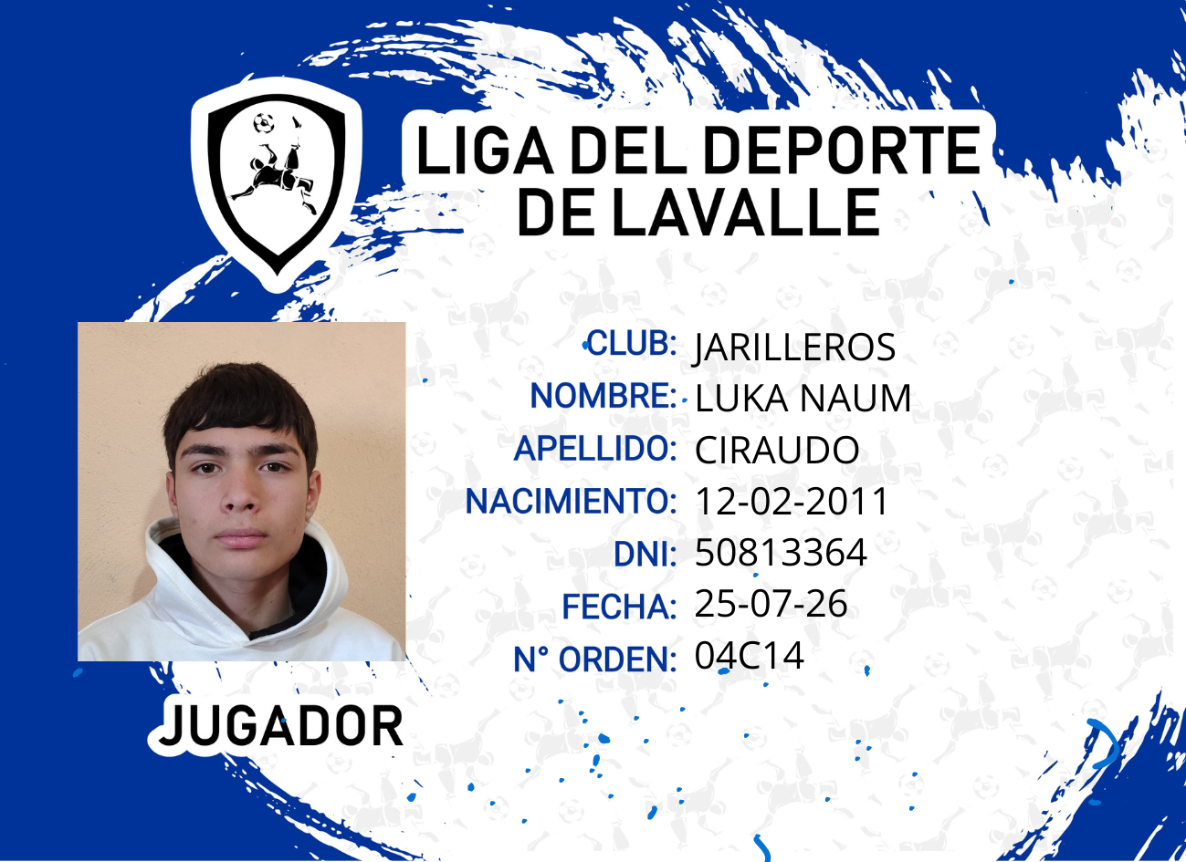Foto carnet CIRAUDO LUKA NAHUM