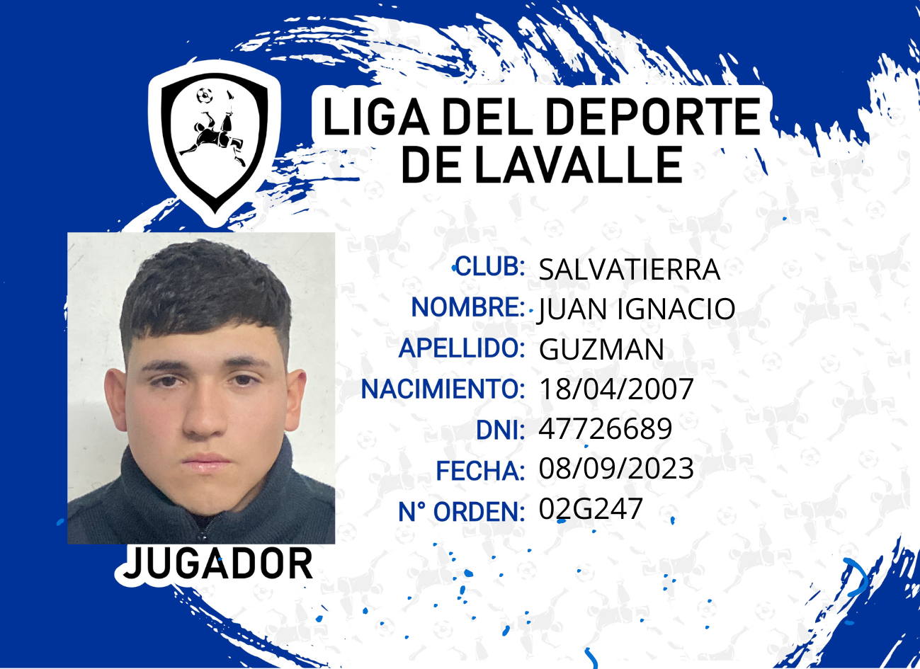 Foto carnet GUZMAN JUAN IGNACIO