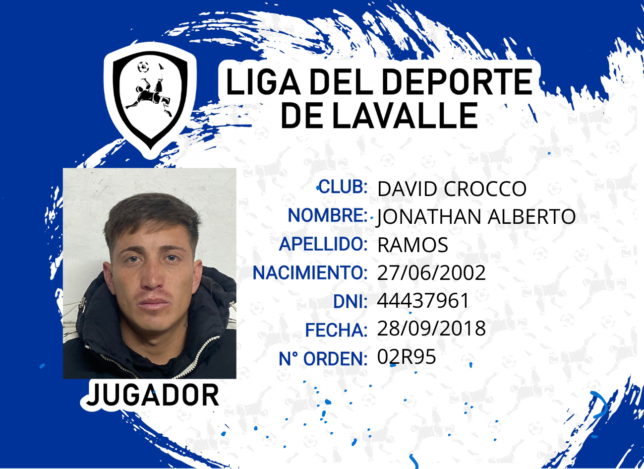 Foto carnet RAMOS JONATHAN ALBERTO