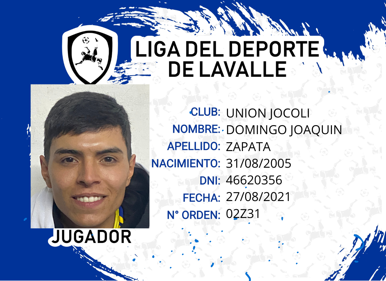 Foto carnet ZAPATA DOMINGO JOAQUIN 