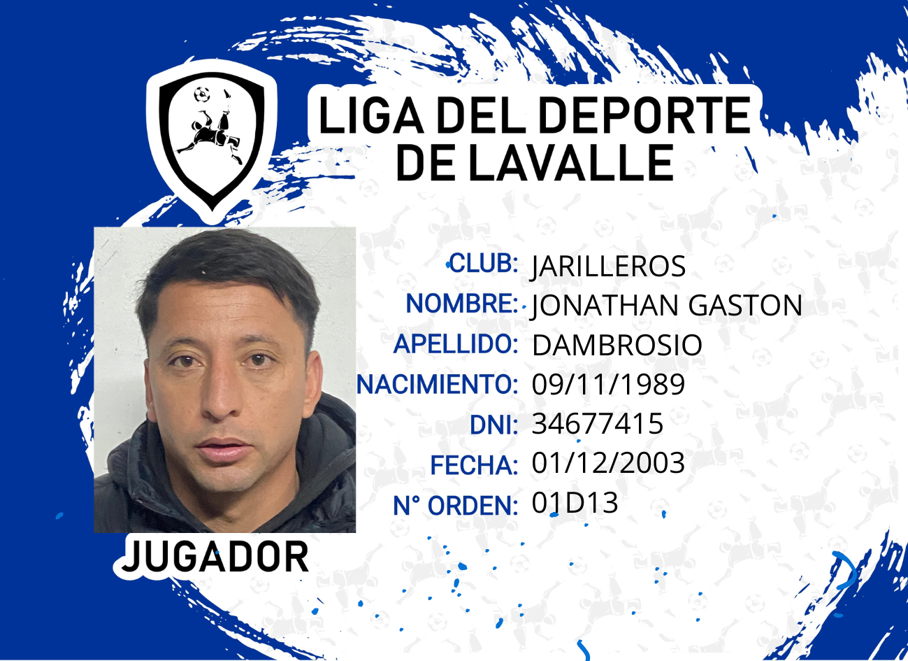 Foto carnet DAMBROSIO JONATHAN GASTON 