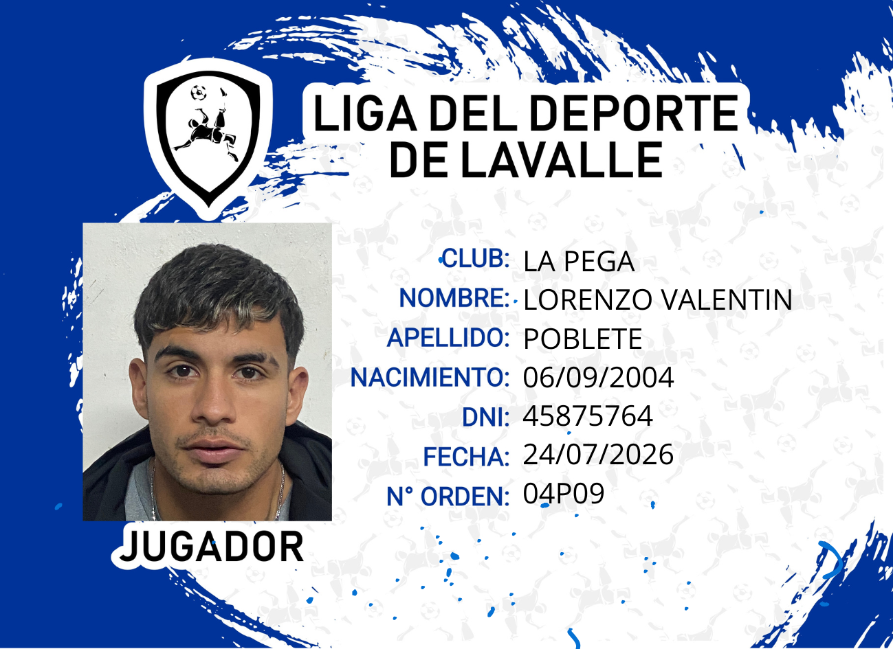 Foto carnet POBLETE LORENZO VALENTIN