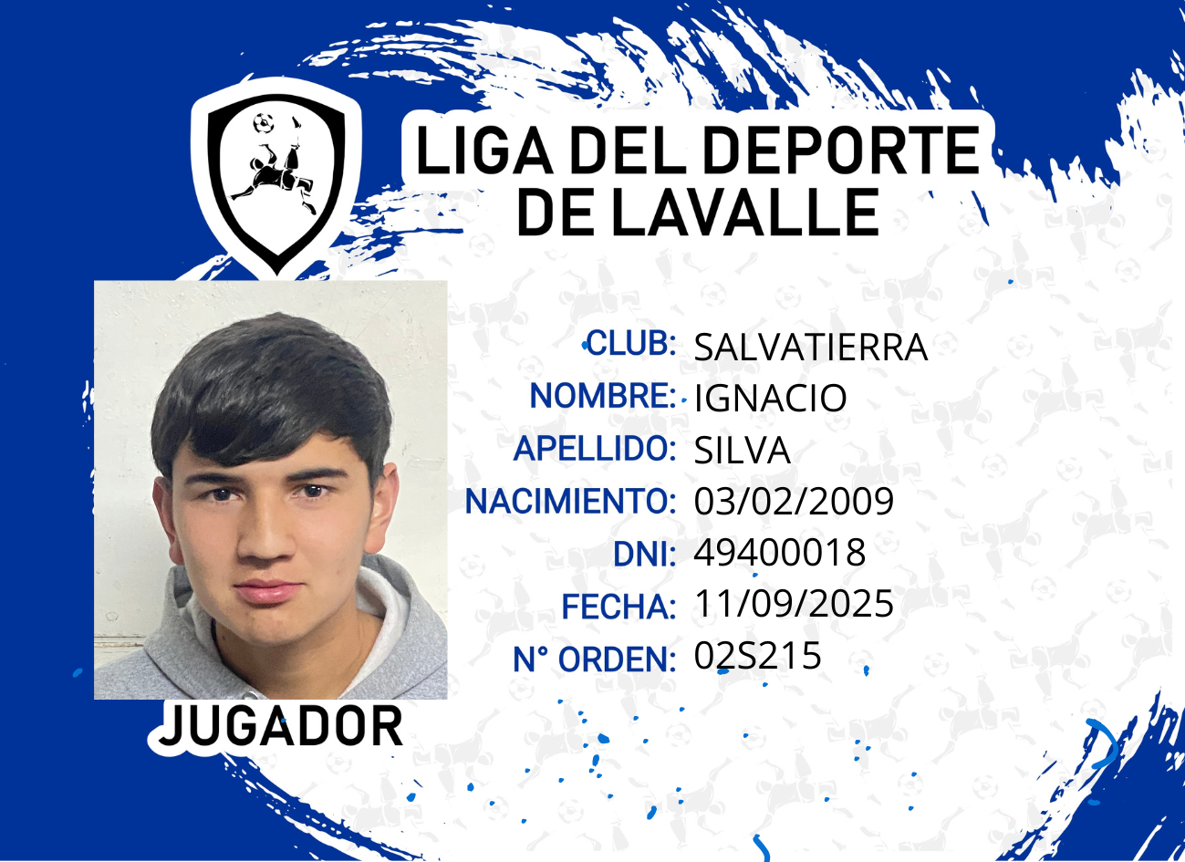 Foto carnet SILVA IGNACIO 