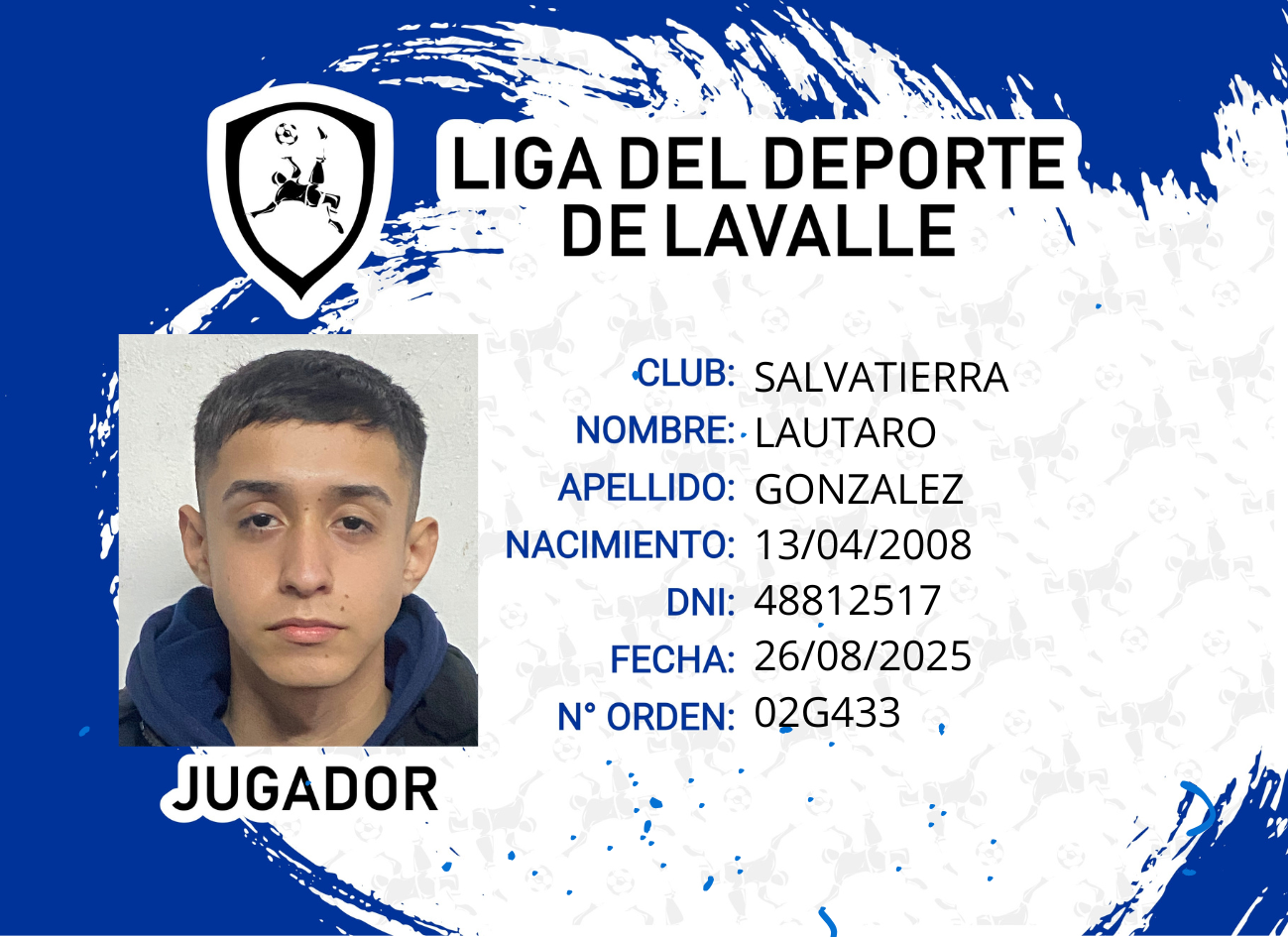 Foto carnet GONZALEZ LAUTARO