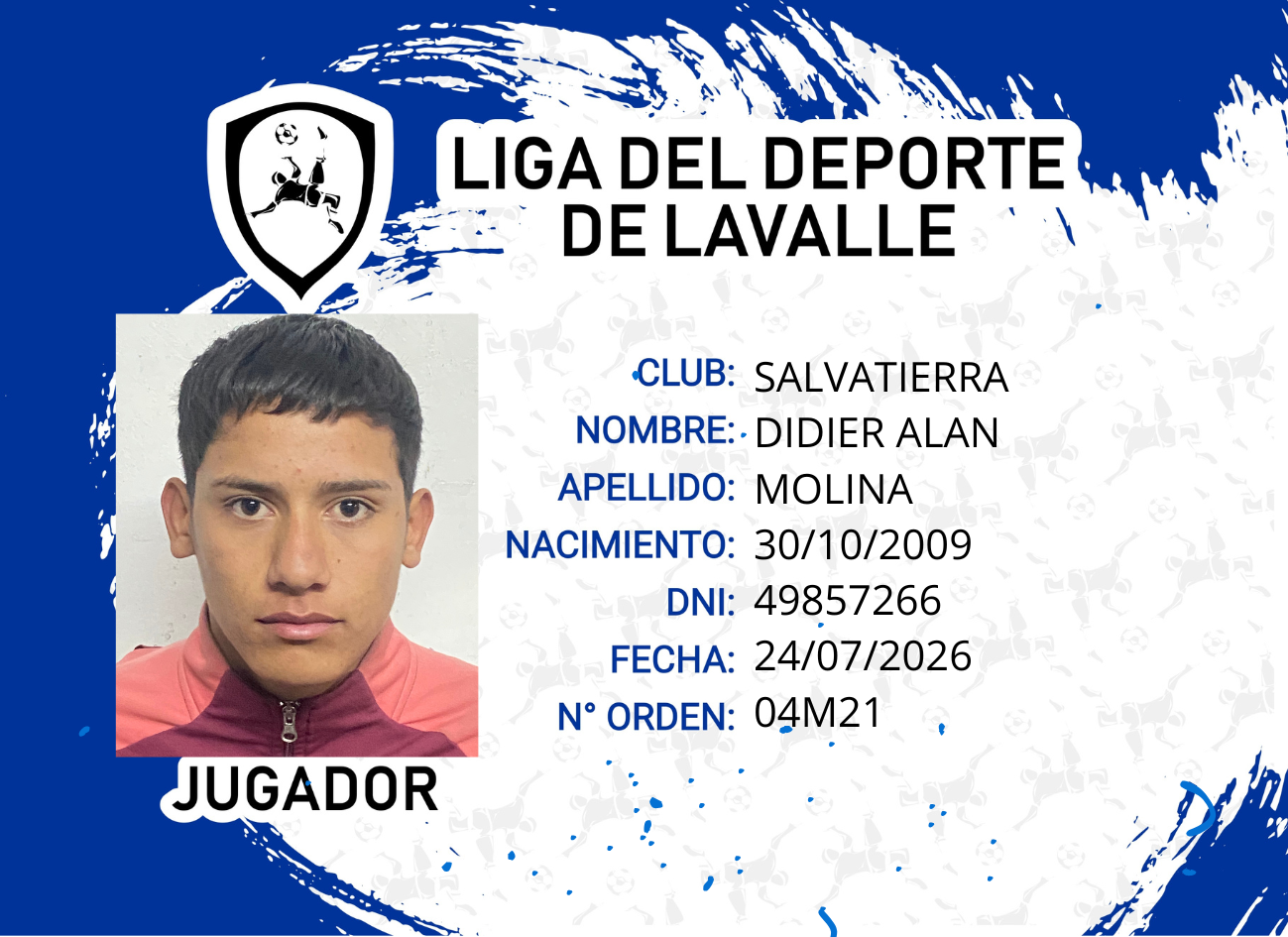 Foto carnet MOLINA DIDIER ALAN