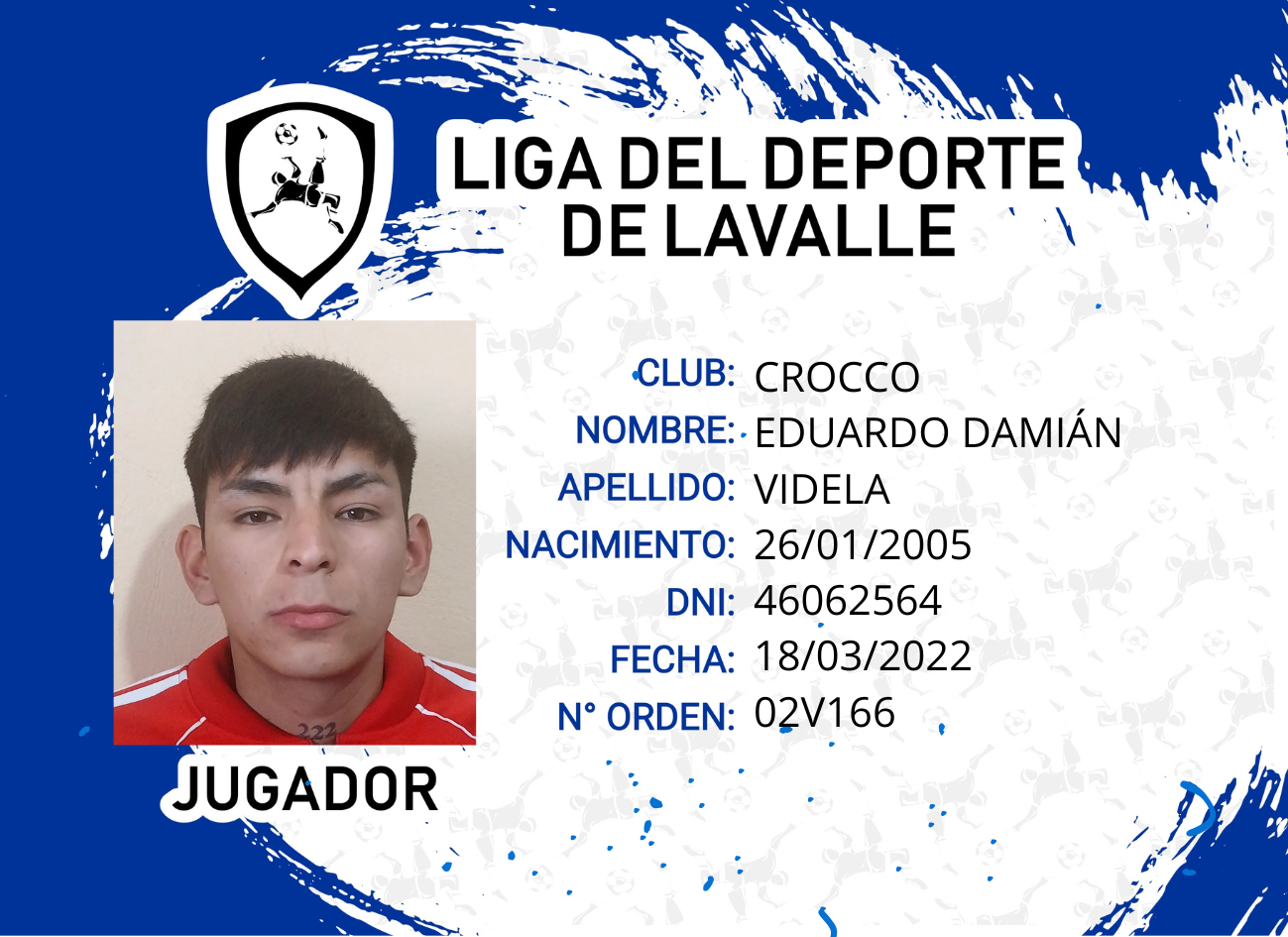 Foto carnet VIDELA EDUARDO DAMIAN