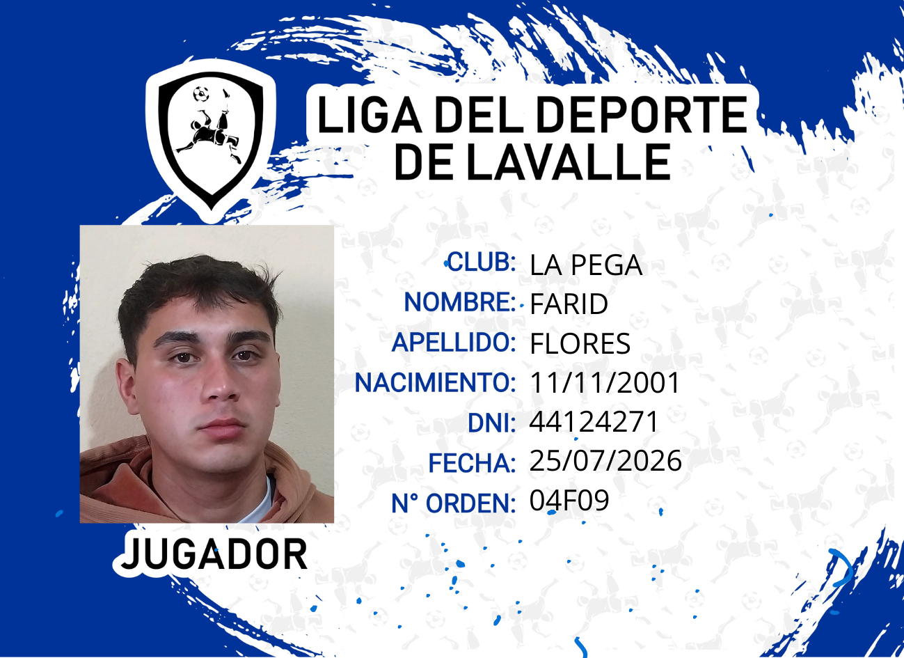 Foto carnet FLORES FARID 