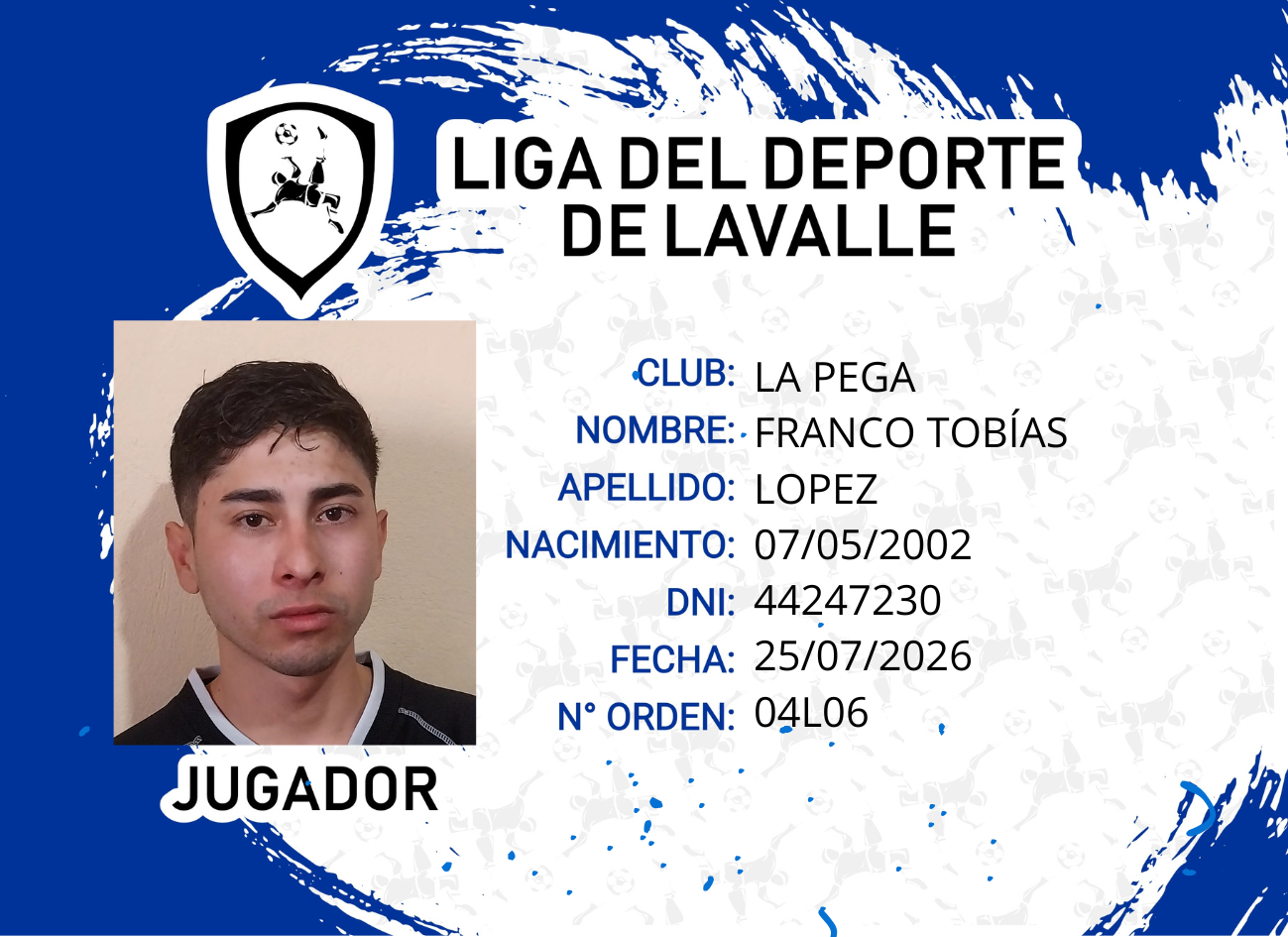 Foto carnet LOPEZ FRANCO TOBIAS