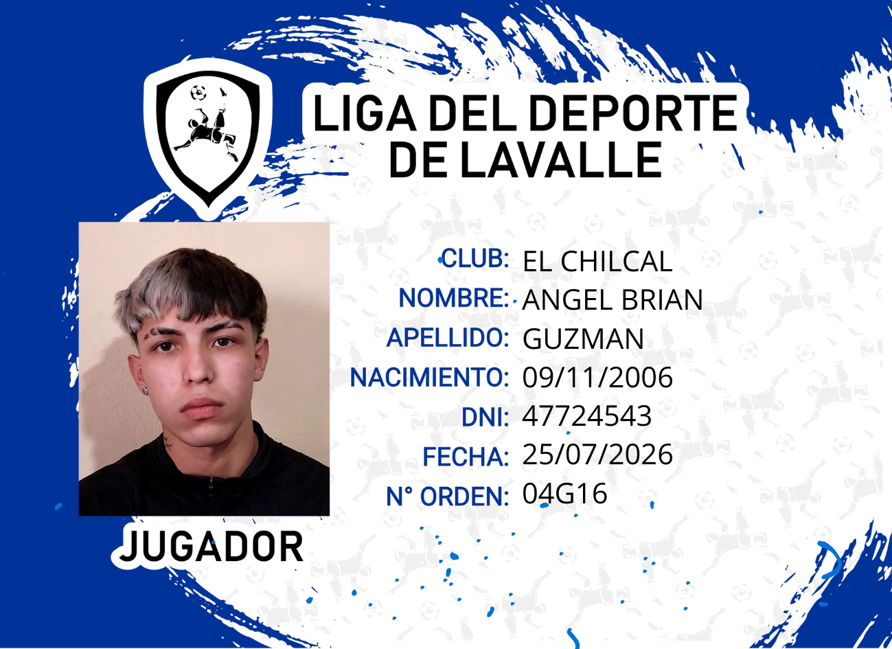 Foto carnet GUZMAN ANGEL BRIAN 