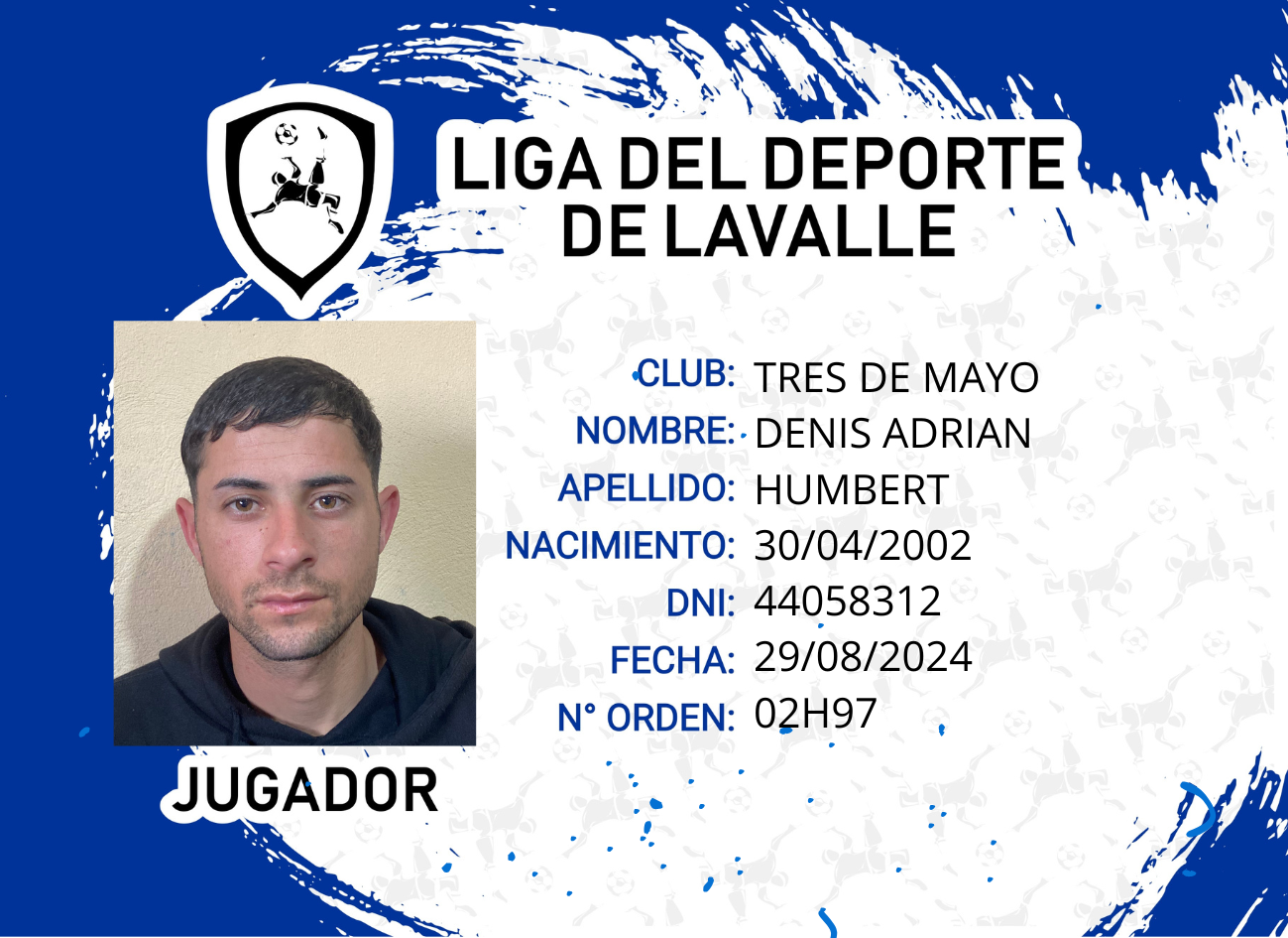 Foto carnet HUMBERT DENIS ADRIAN 