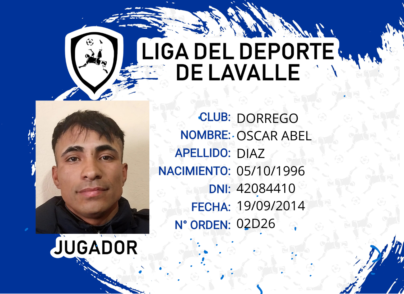 Foto carnet DIAS OSCAR ABEL