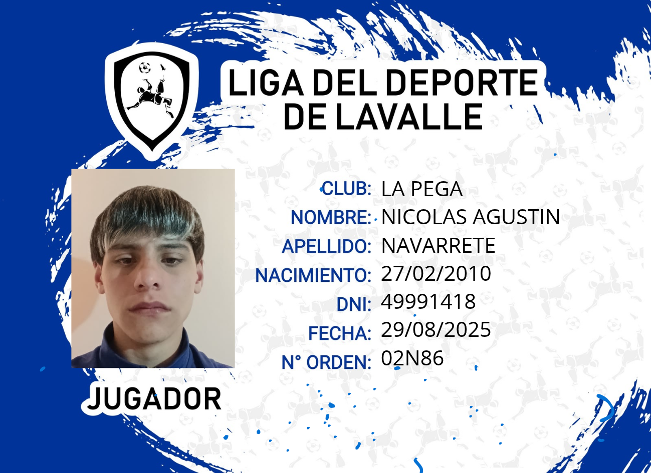 Foto carnet NAVARRETE, NICOLAS AGUSTIN