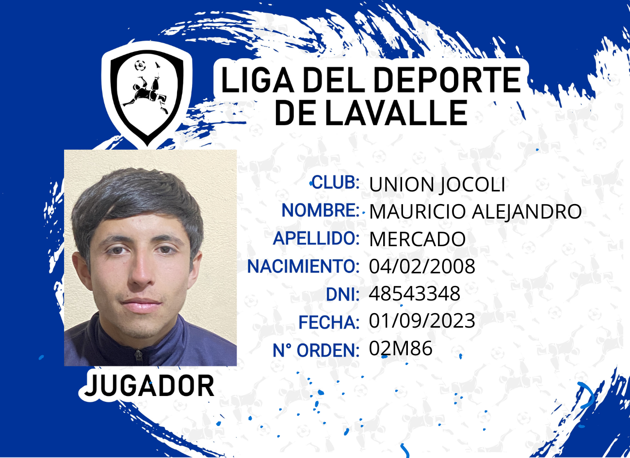 Foto carnet MERCADO, MAURICIO ALEJANDRO