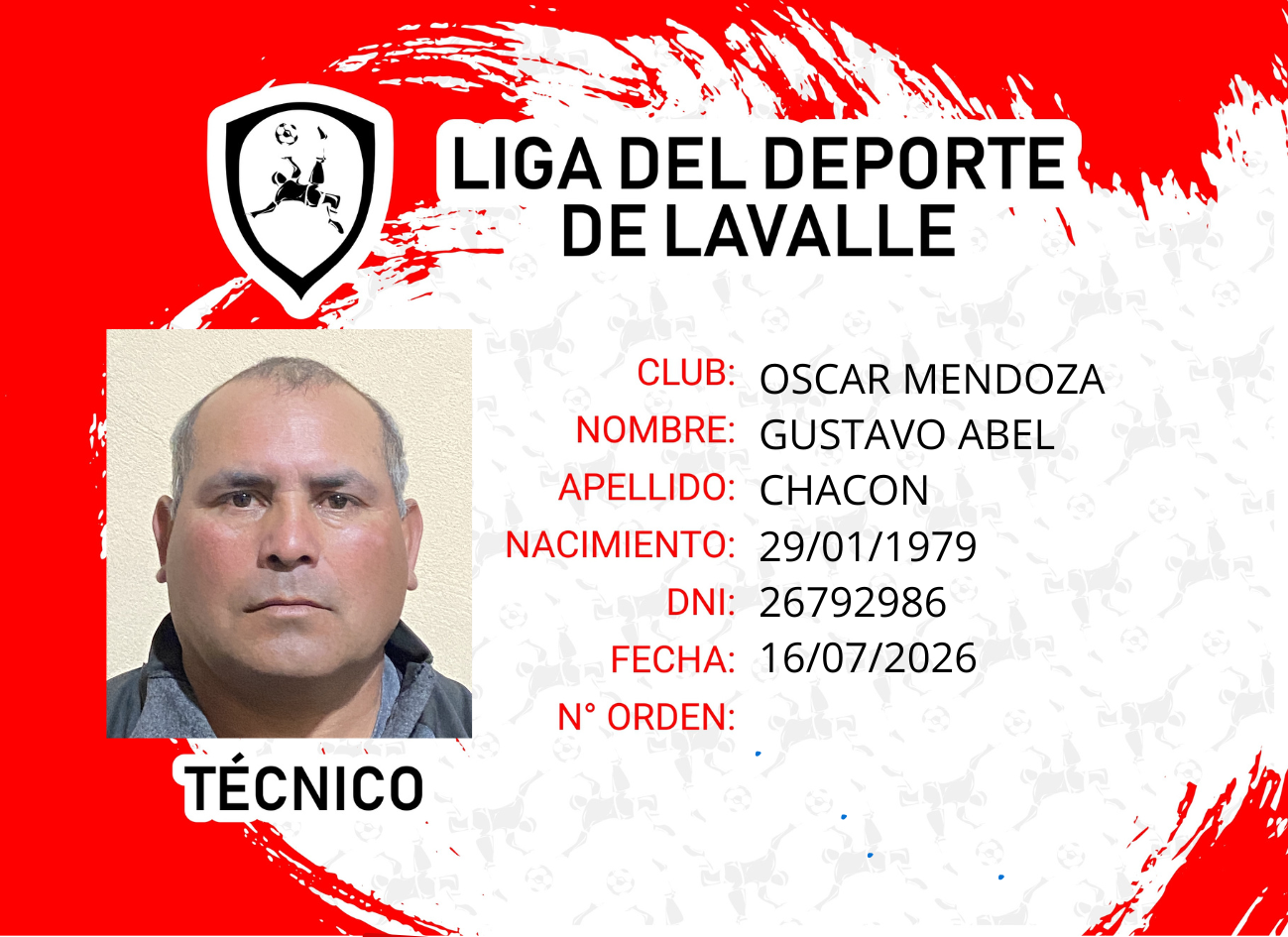 Foto carnet CHACON, GUSTAVO ABEL
