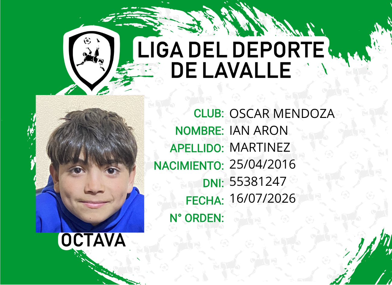 Foto carnet MARTINEZ, IAN ARON