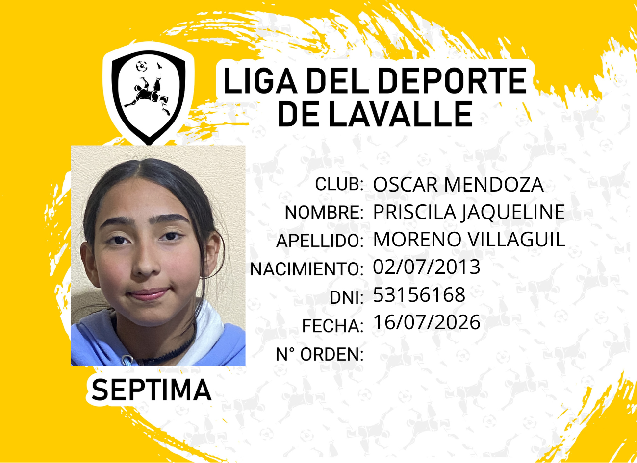 Foto carnet MORENO VILLAGUIL, PRISCILA JAQUELINE