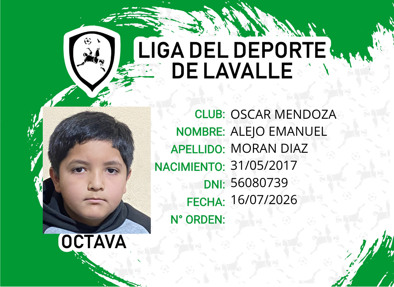 Foto carnet MORAN DIAZ, ALEJO EMANUEL