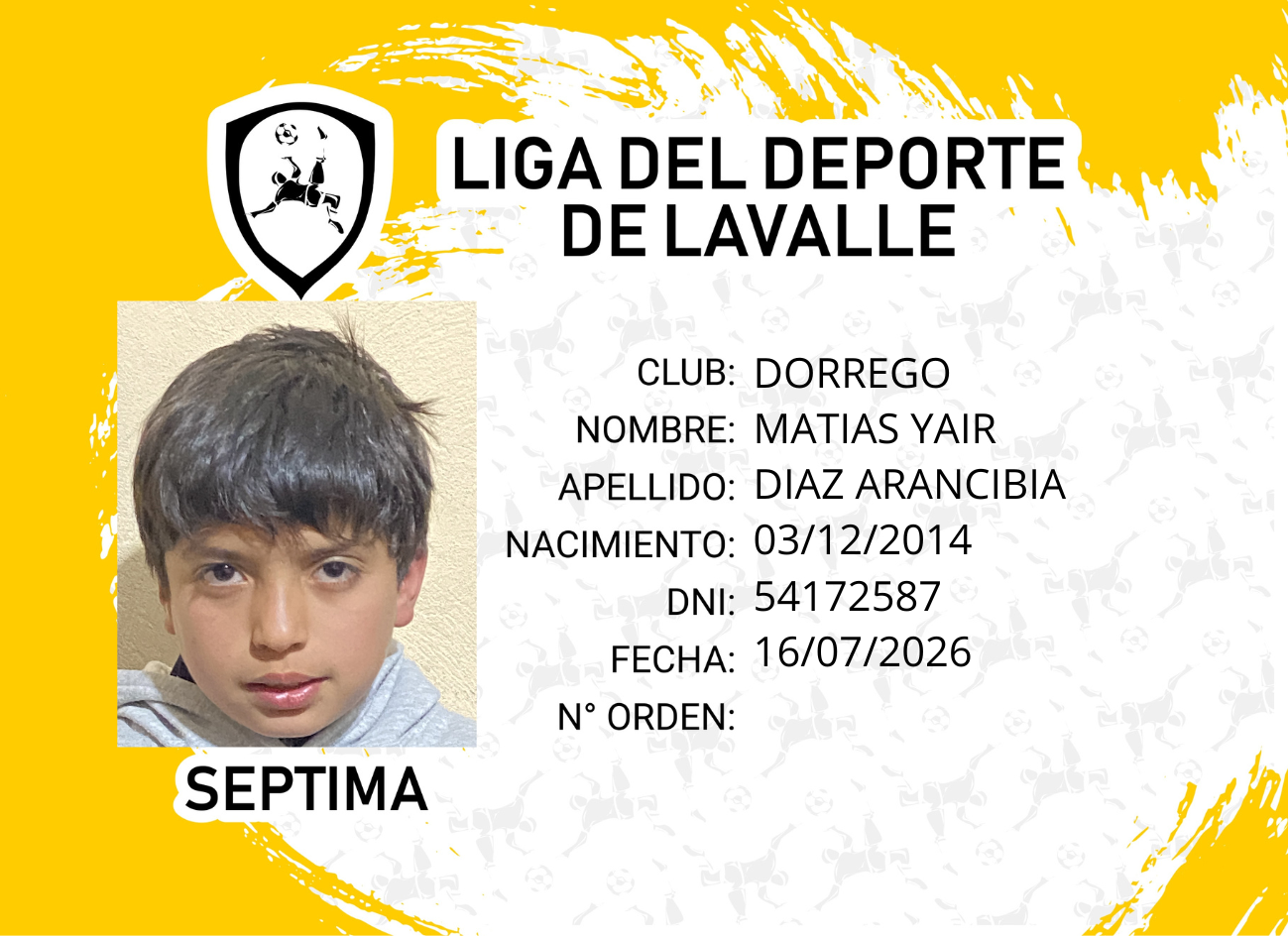 Foto carnet DIAZ ARANCIBIA, MATIAS YAIR