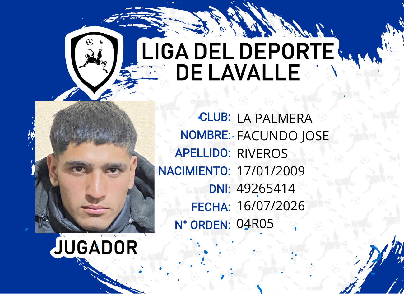 Foto carnet RIVEROS, FACUNDO JOSE