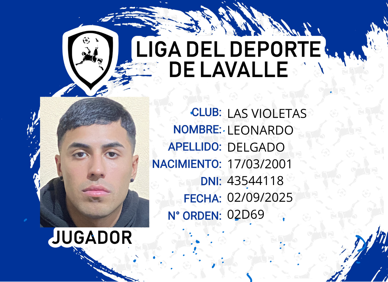 Foto carnet DELGADO, LEONARDO