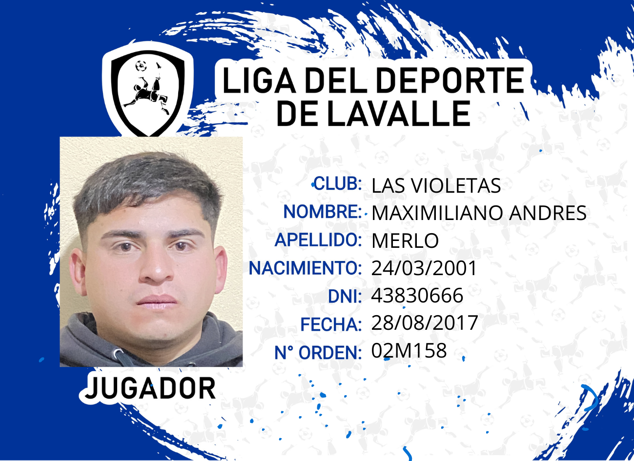 Foto carnet MERLO, MAXIMILIANO ANDRES