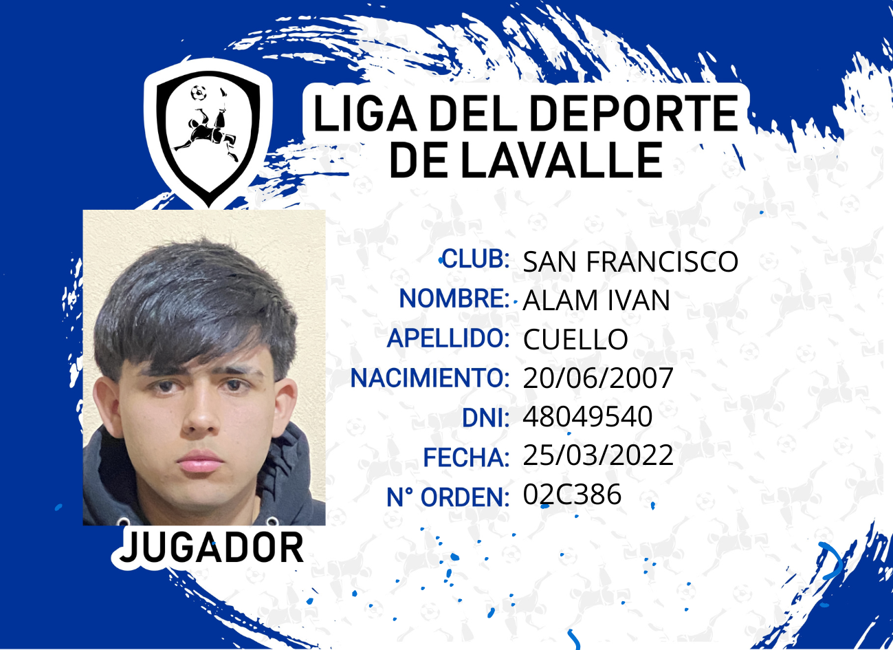 Foto carnet CUELLO, ALAM IVAN
