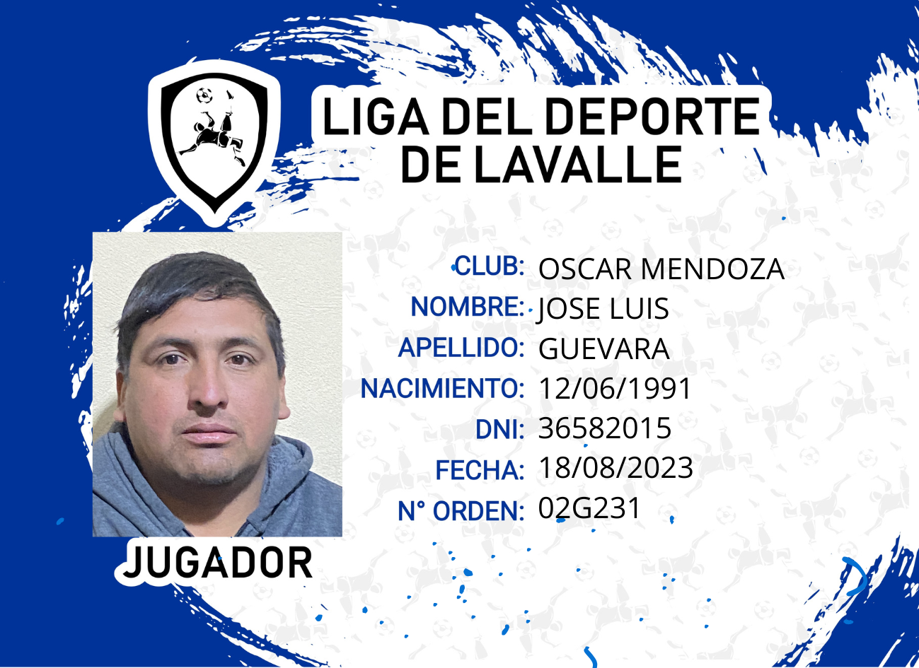 Foto carnet GUEVARA, JOSE LUIS