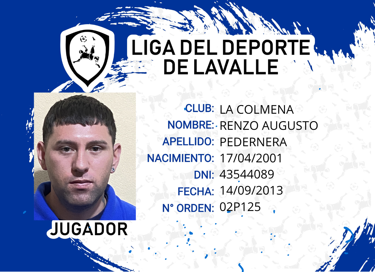 Foto carnet PEDERNERA, RENZO AUGUSTO