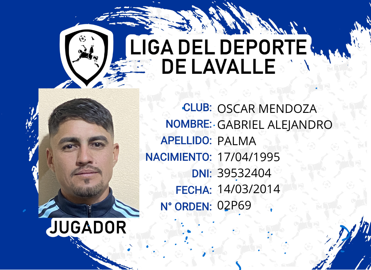 Foto carnet PALMA, GABRIEL ALEJANDRO