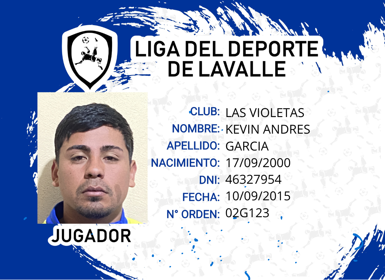 Foto carnet GARCIA, KEVIN ANDRES