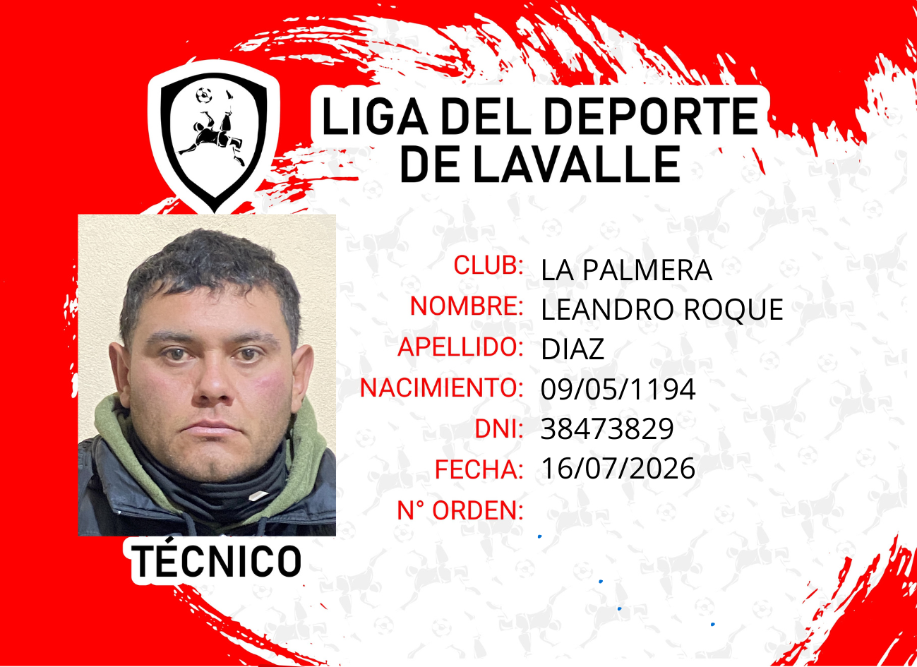 Foto carnet DIAZ, LEANDRO ROQUE