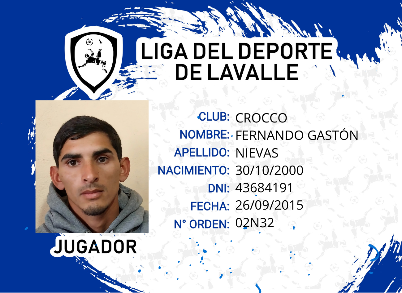 Foto carnet NIEVAS FERNANDO GASTON 