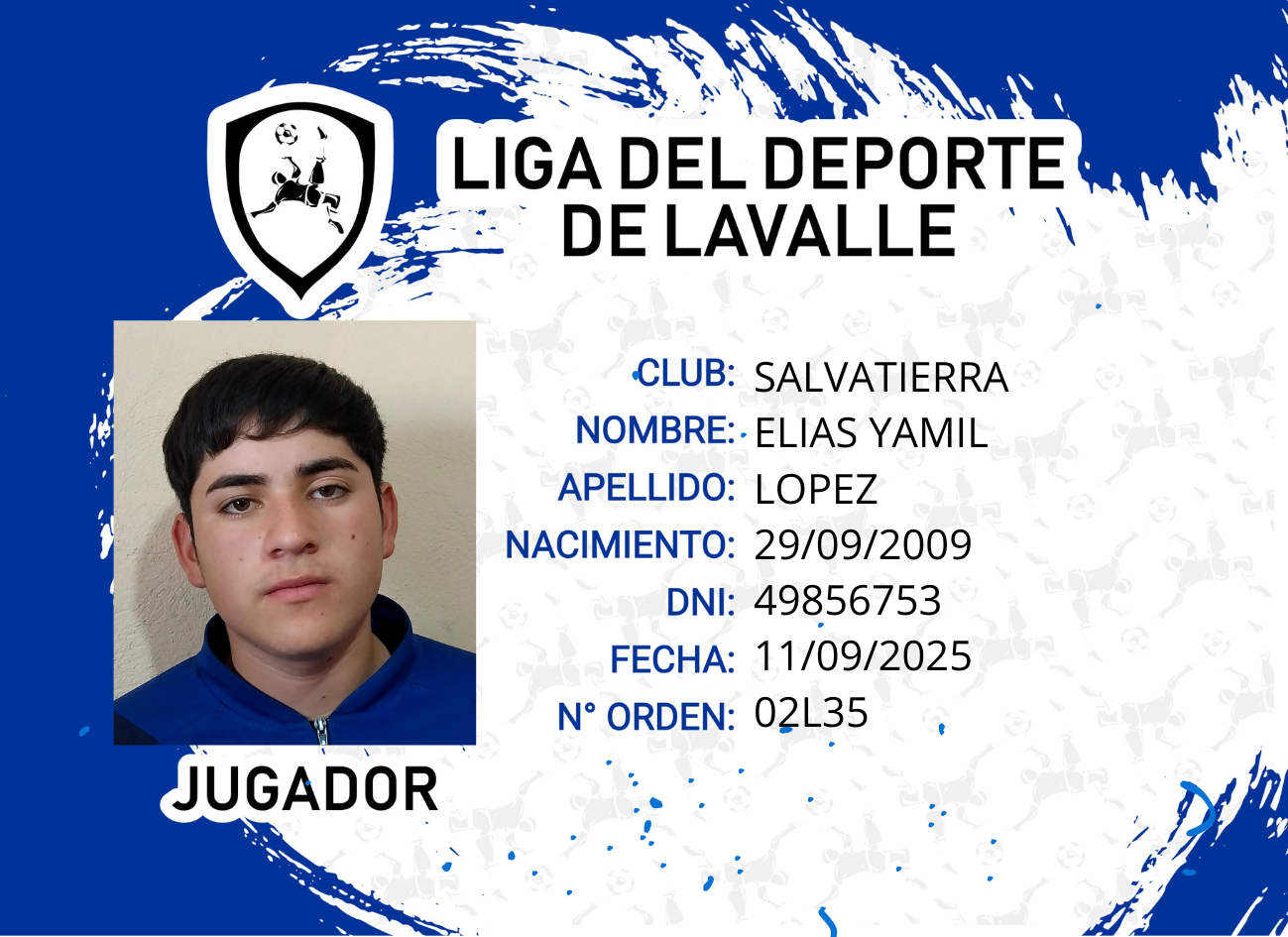 Foto carnet LOPEZ ELIAS YAMIL 