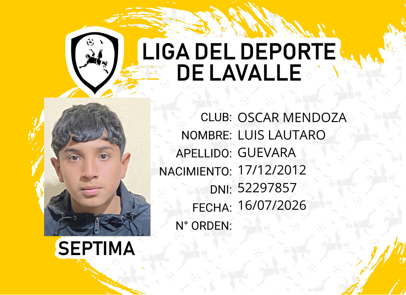 Foto carnet GUEVARA, LUIS